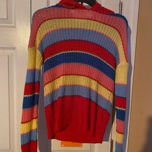 rainbow hoodie sweater